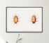 modern black frame vintage sea cucumber illustration wall art print